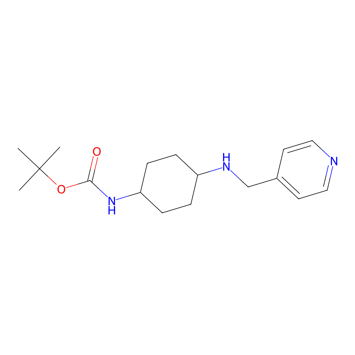 tert-Butyl (1R*,4R*)-4-[(pyridin-4-ylmethyl)amino]cyclohexylcarbamate molecular structure, CAS 1286273-62-8