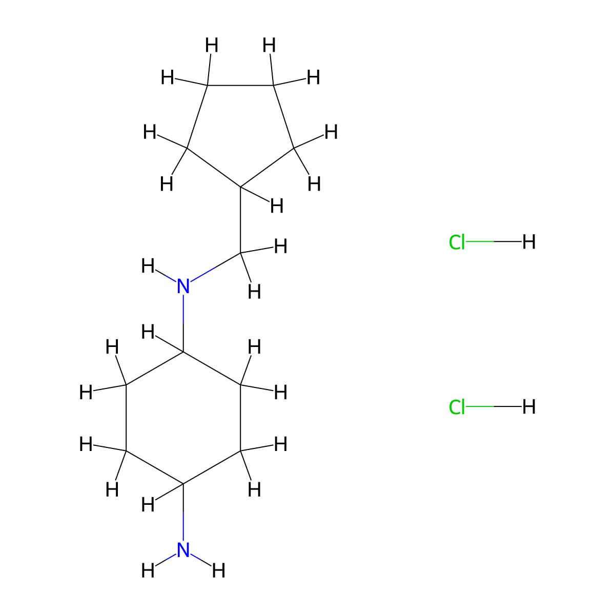 (1R*,4R*)-N1-(Cyclopentylmethyl)cyclohexane-1,4-diamine dihydrochloride molecular structure, CAS 1286273-68-4