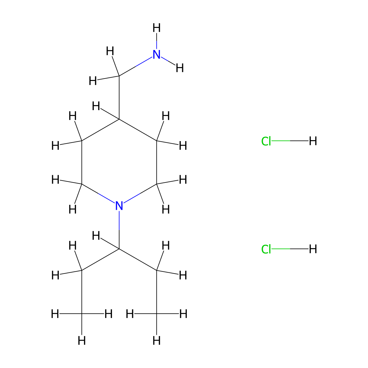 [1-(Pentan-3-yl)piperidin-4-yl]methanamine dihydrochloride molecular structure, CAS 1286273-73-1