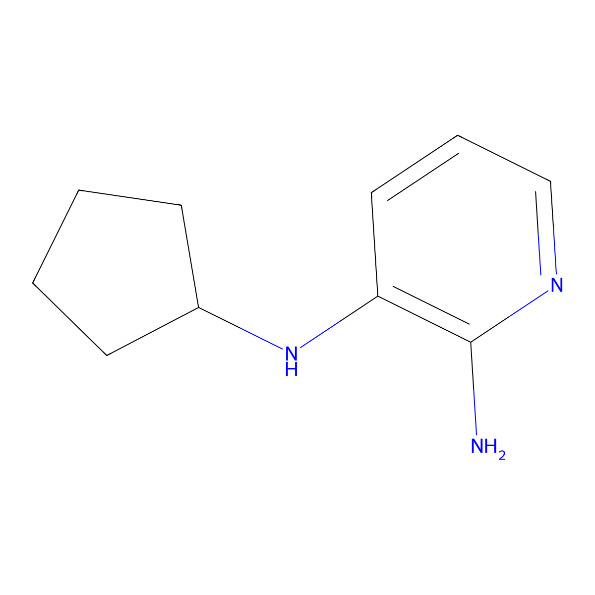 3-N-cyclopentylpyridine-2,3-diamine molecular structure, CAS 1286273-74-2