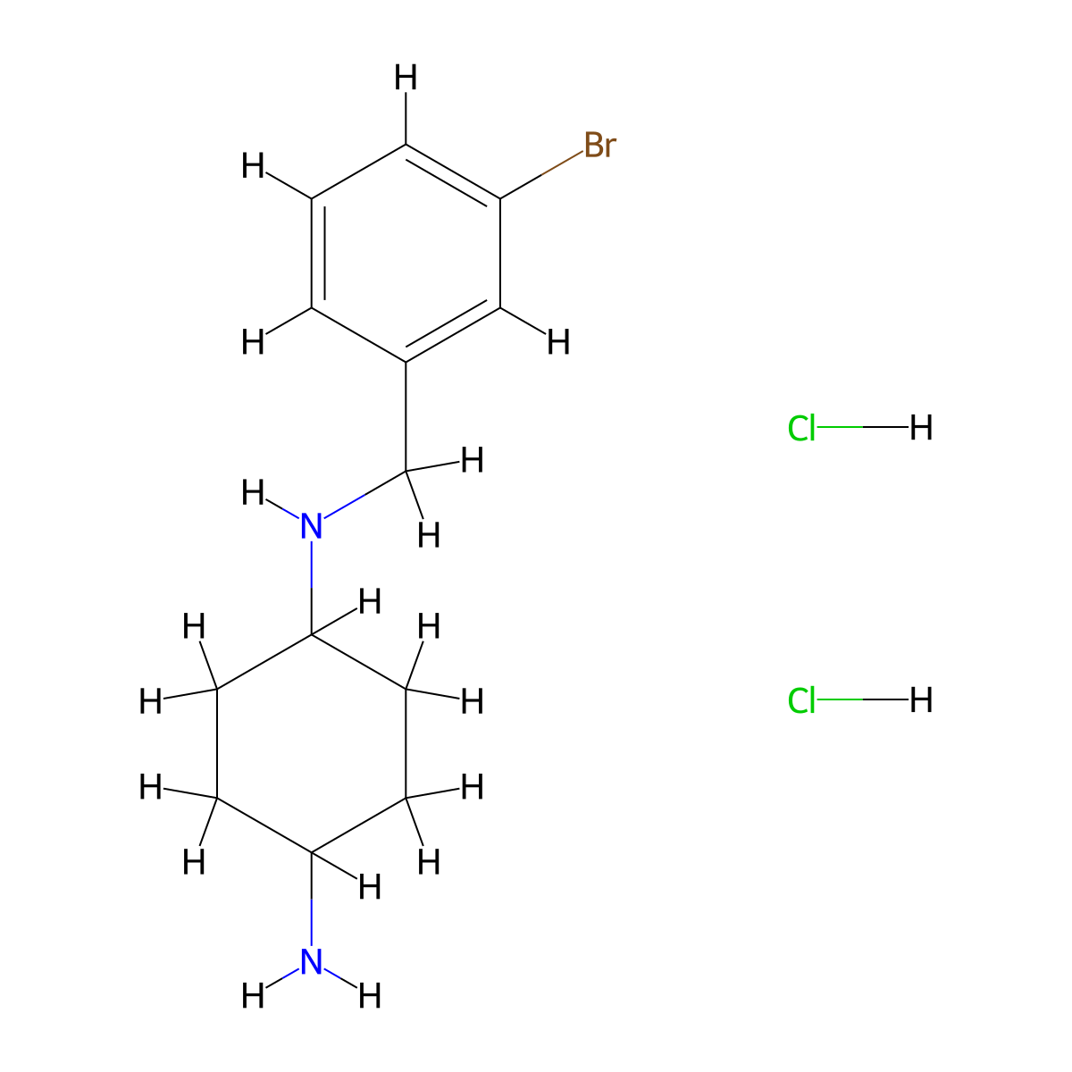 (1R*,4R*)-N1-(3-Bromobenzyl)cyclohexane-1,4-diamine dihydrochloride molecular structure, CAS 1286273-75-3