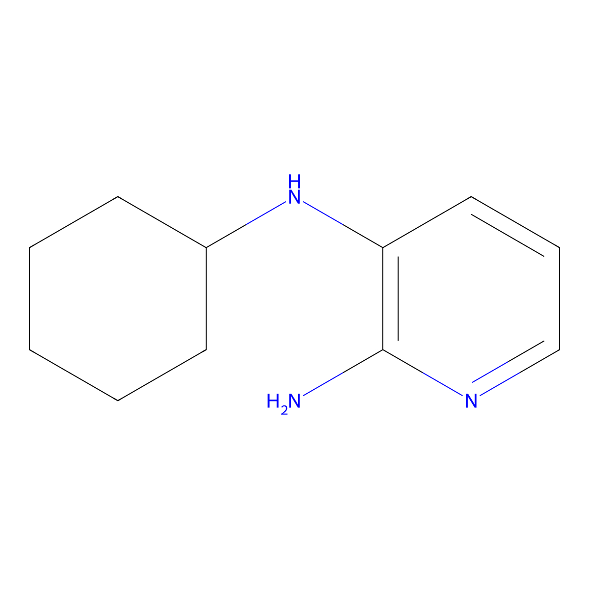 3-N-cyclohexylpyridine-2,3-diamine molecular structure, CAS 1286273-78-6