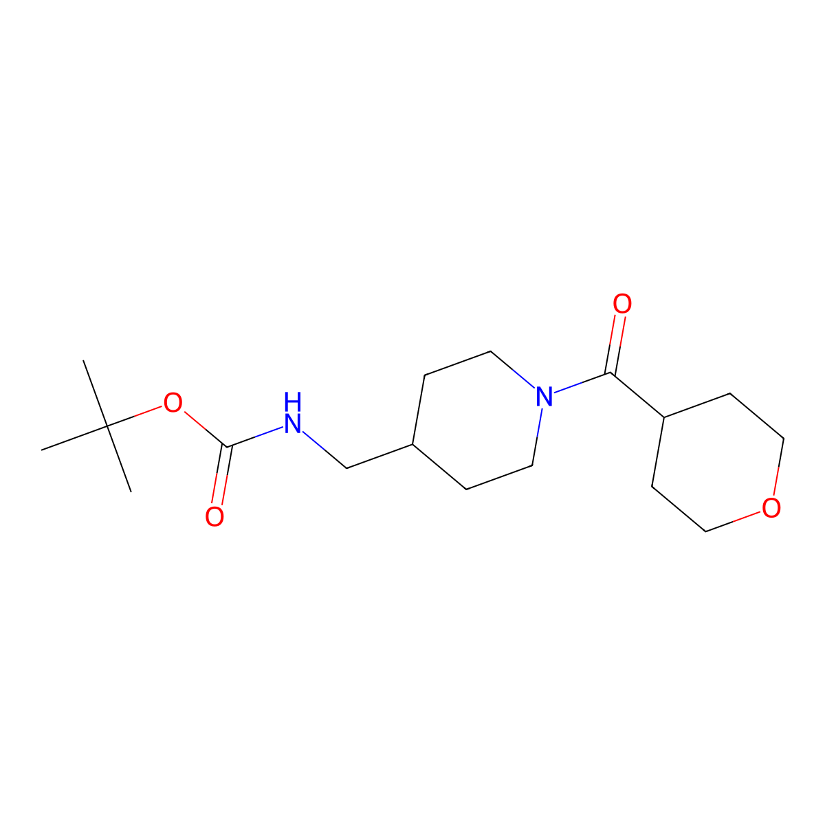 tert-Butyl [1-(tetrahydro-2H-pyran-4-carbonyl)piperidin-4-yl]methylcarbamate molecular structure, CAS 1286273-83-3