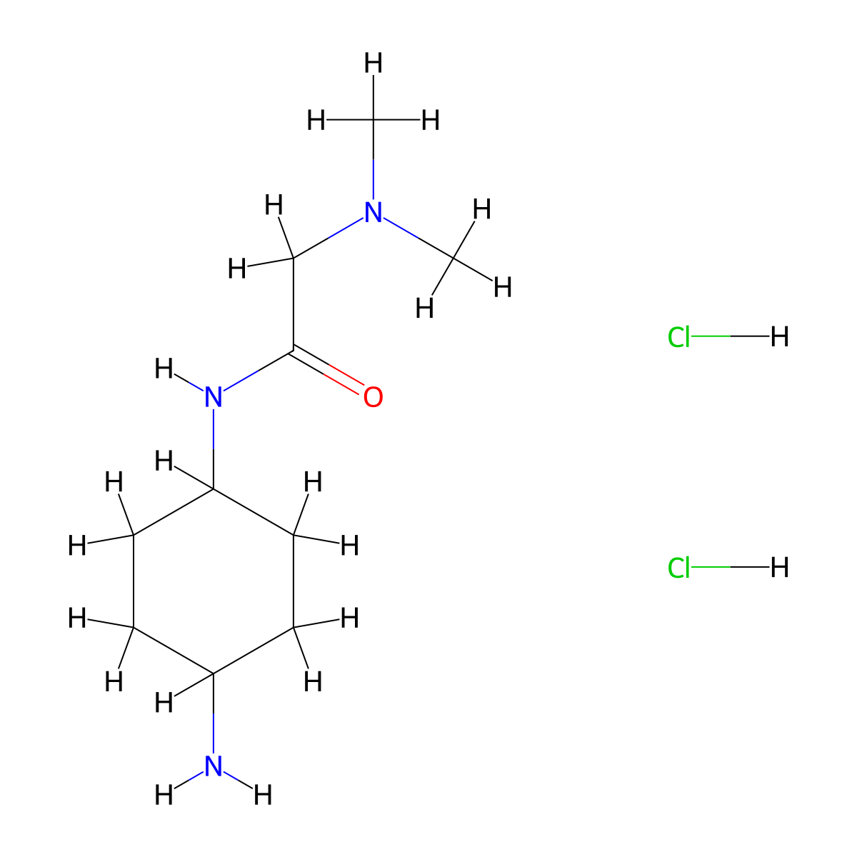 N-[(1R*,4R*)-4-Aminocyclohexyl]-2-(dimethylamino)acetamide dihydrochloride molecular structure, CAS 1286273-84-4