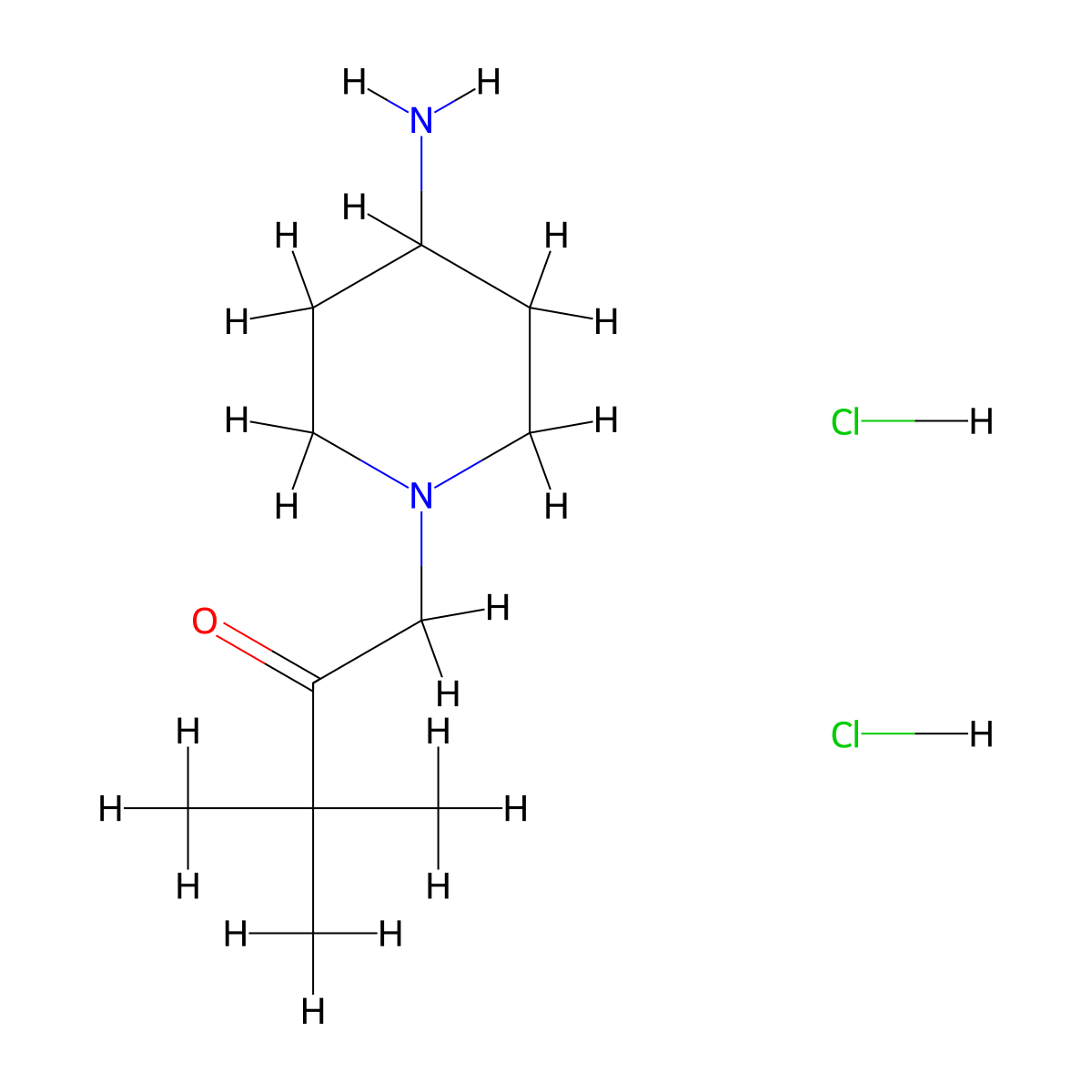 1-(4-Aminopiperidin-1-yl)-3,3-dimethylbutan-2-one dihydrochloride molecular structure, CAS 1286273-98-0