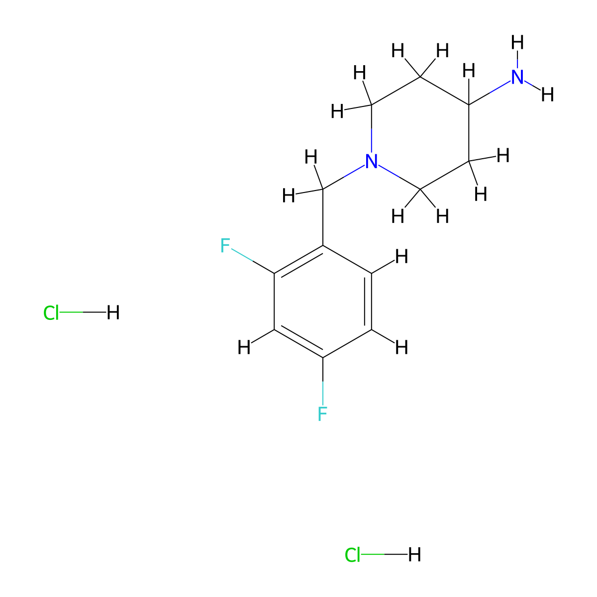 1-(2,4-Difluorobenzyl)piperidin-4-amine dihydrochloride molecular structure, CAS 1286274-01-8