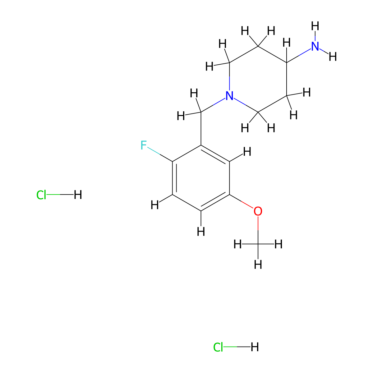 1-(2-Fluoro-5-methoxybenzyl)piperidin-4-amine dihydrochloride molecular structure, CAS 1286274-06-3
