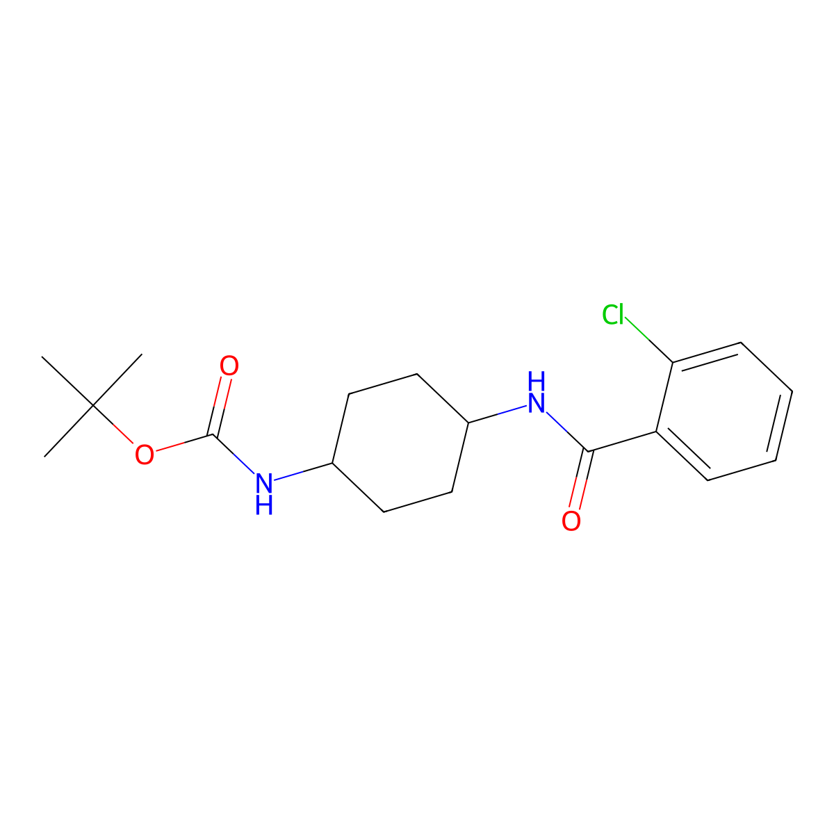 tert-Butyl (1R*,4R*)-4-(2-chlorobenzamido)cyclohexylcarbamate molecular structure, CAS 1286274-13-2