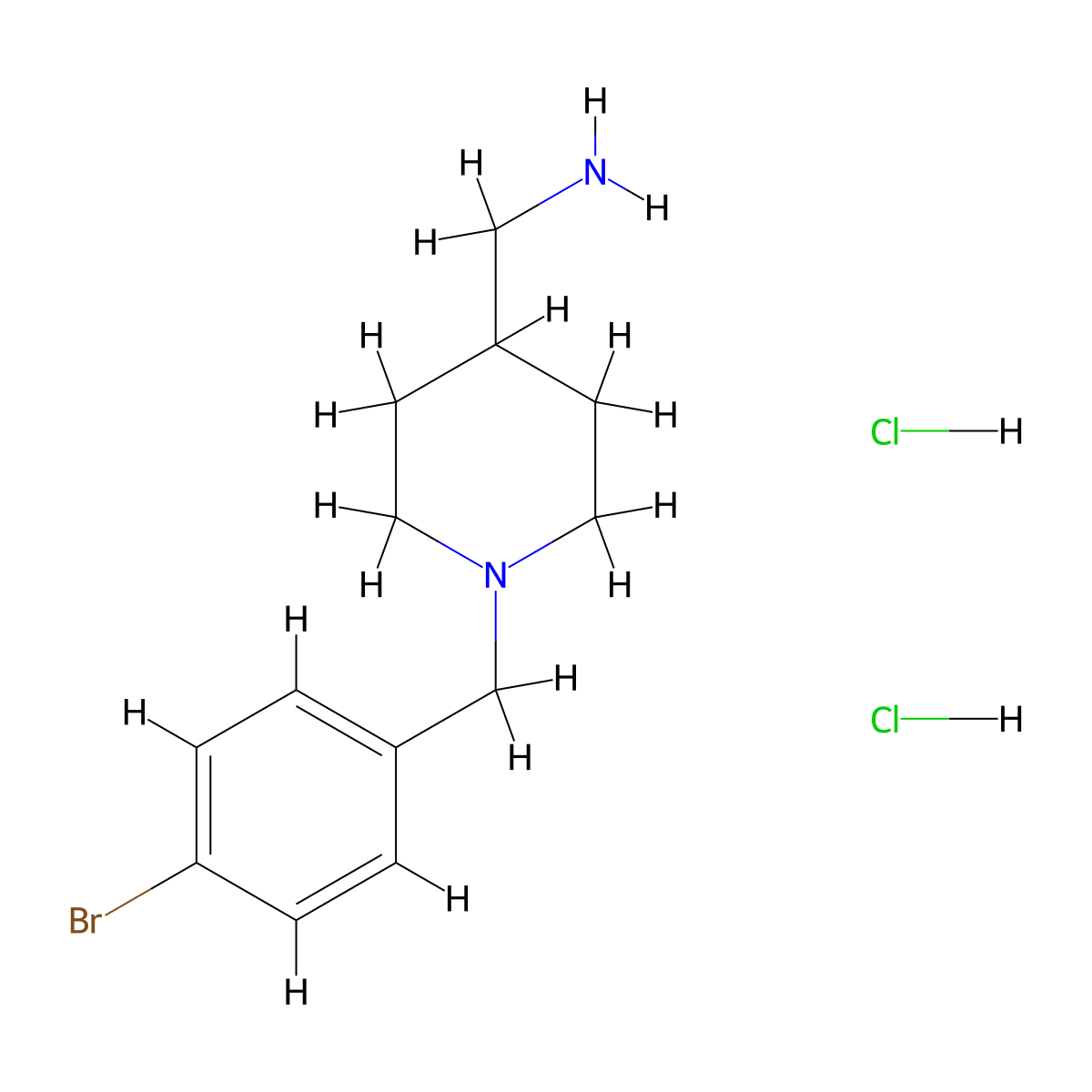 [1-(4-Bromobenzyl)piperidin-4-yl]methanamine dihydrochloride molecular structure, CAS 1286274-15-4