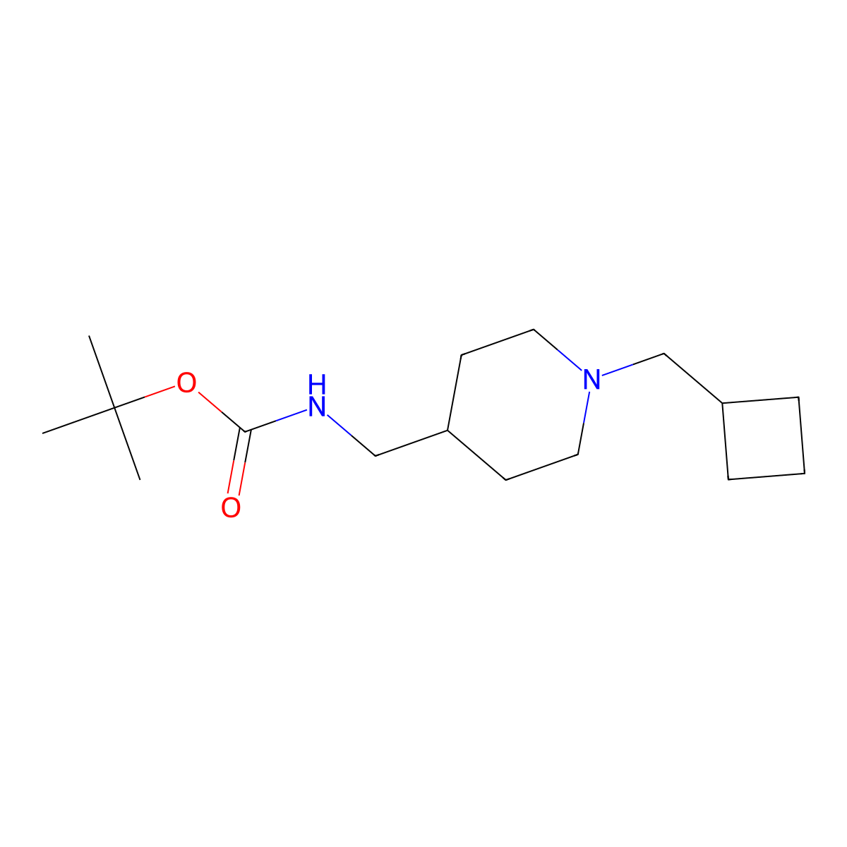 tert-Butyl [1-(cyclobutylmethyl)piperidin-4-yl]methylcarbamate molecular structure, CAS 1286274-21-2