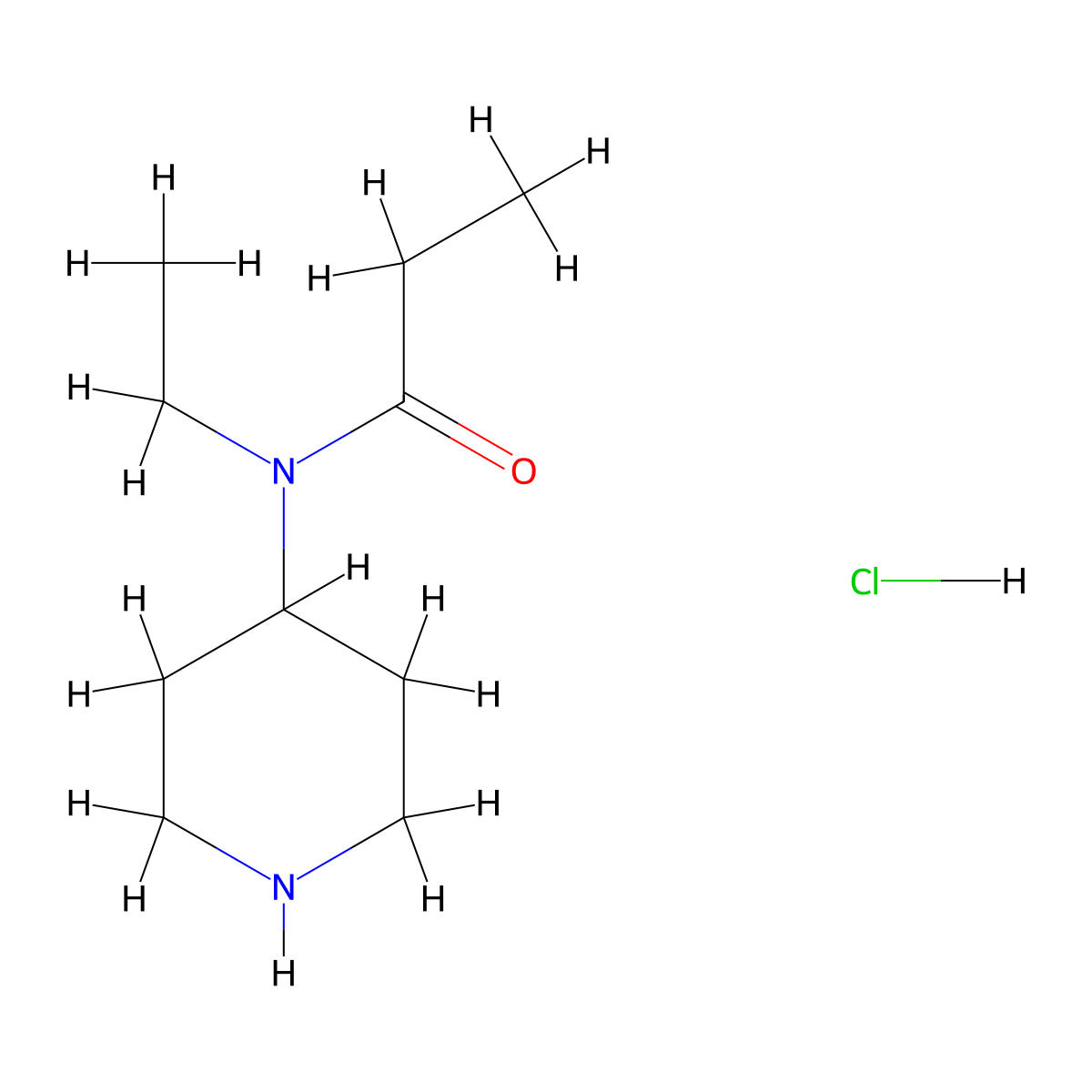 N-Ethyl-N-(piperidin-4-yl)propionamide hydrochloride molecular structure, CAS 1286274-22-3