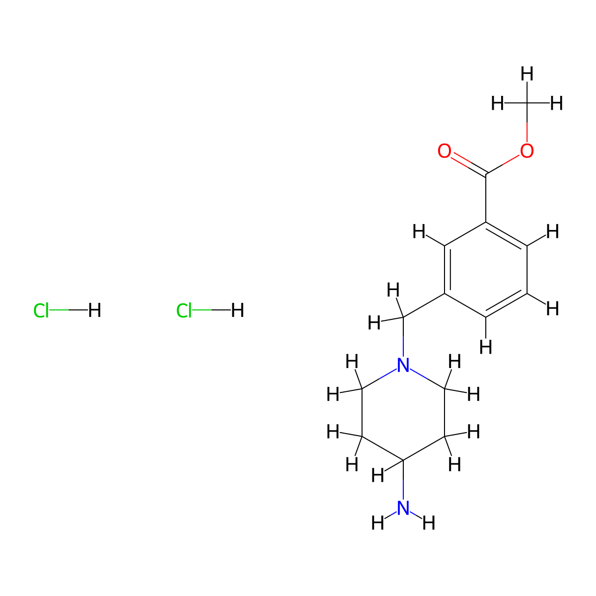 Methyl 3-[(4-aminopiperidin-1-yl)methyl]benzoate dihydrochloride molecular structure, CAS 1286274-25-6