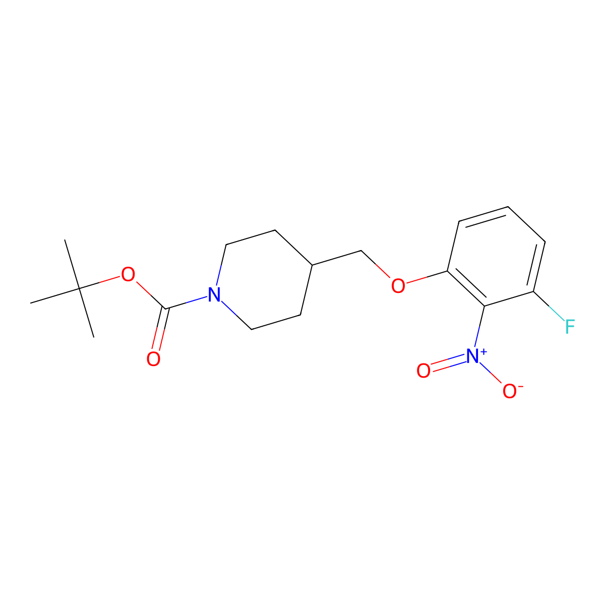 tert-Butyl 4-[(3-fluoro-2-nitrophenoxy)methyl]piperidine-1-carboxylate molecular structure, CAS 1286274-27-8