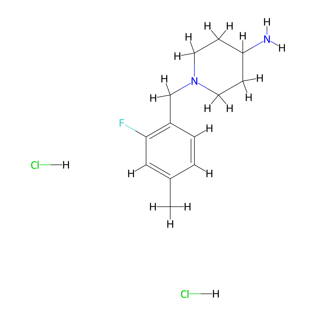 1-(2-Fluoro-4-methylbenzyl)piperidin-4-amine dihydrochloride molecular structure, CAS 1286274-28-9