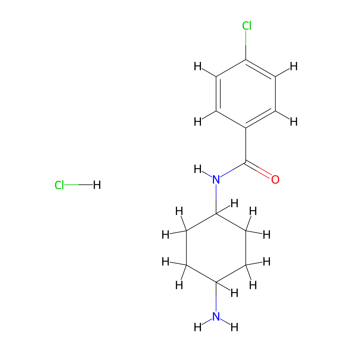 N-[(1R*,4R*)-4-Aminocyclohexyl]-4-chlorobenzamide hydrochloride molecular structure, CAS 1286274-29-0