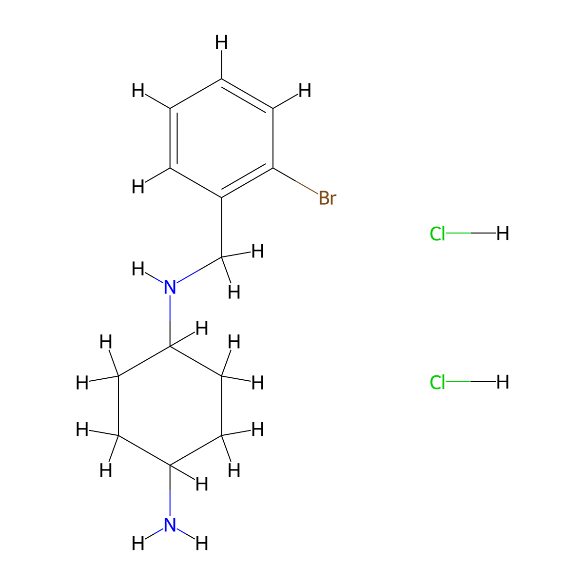 (1R*,4R*)-N1-(2-Bromobenzyl)cyclohexane-1,4-diamine dihydrochloride molecular structure, CAS 1286274-31-4