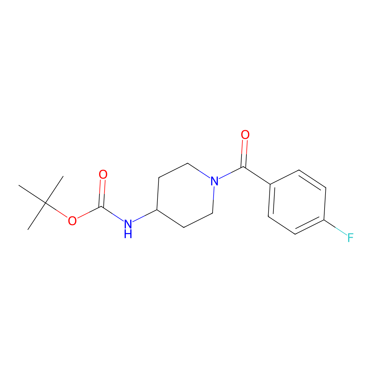tert-Butyl 1-(4-fluorobenzoyl)piperidin-4-ylcarbamate molecular structure, CAS 1286274-34-7