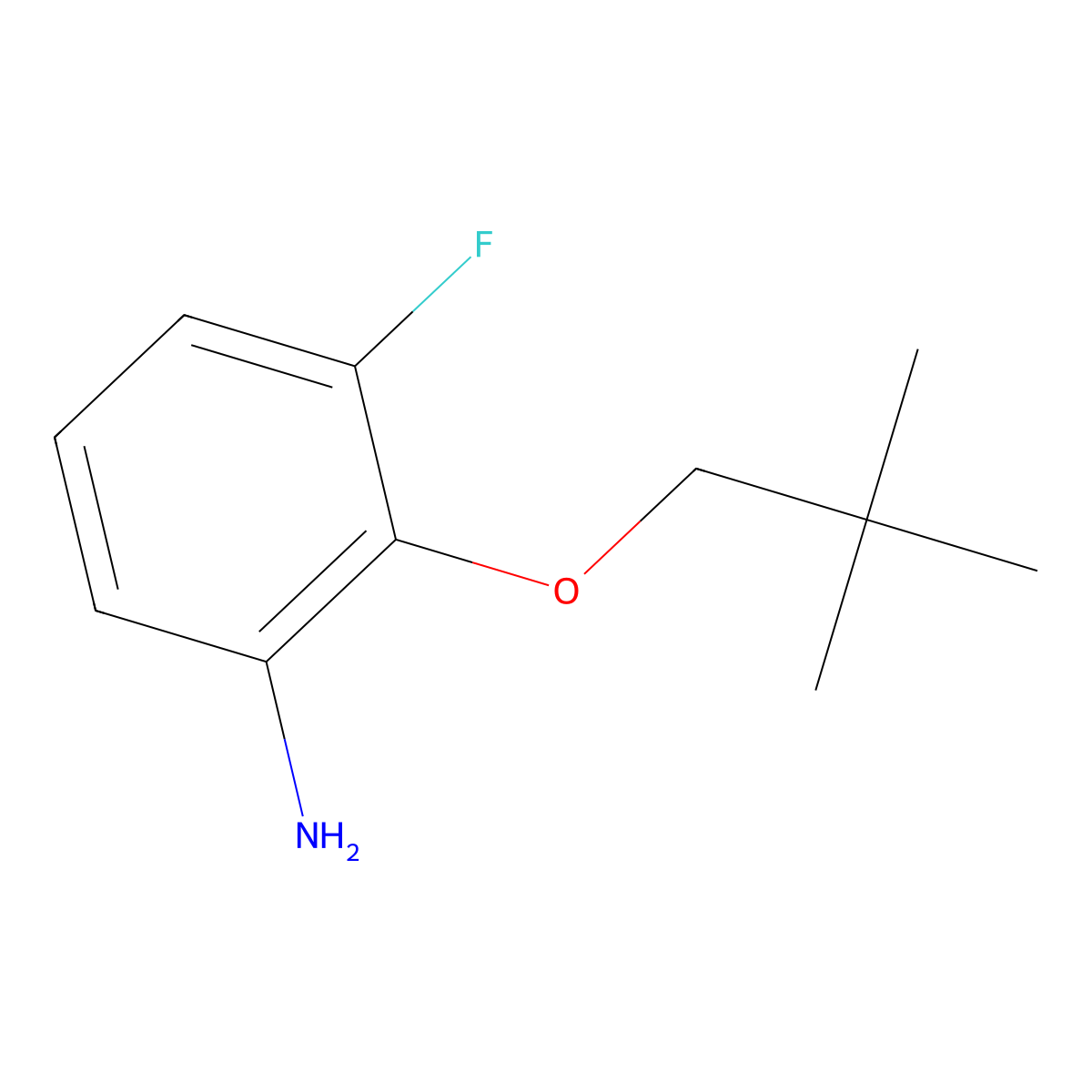3-Fluoro-2-(neopentyloxy)aniline molecular structure, CAS 1286274-36-9