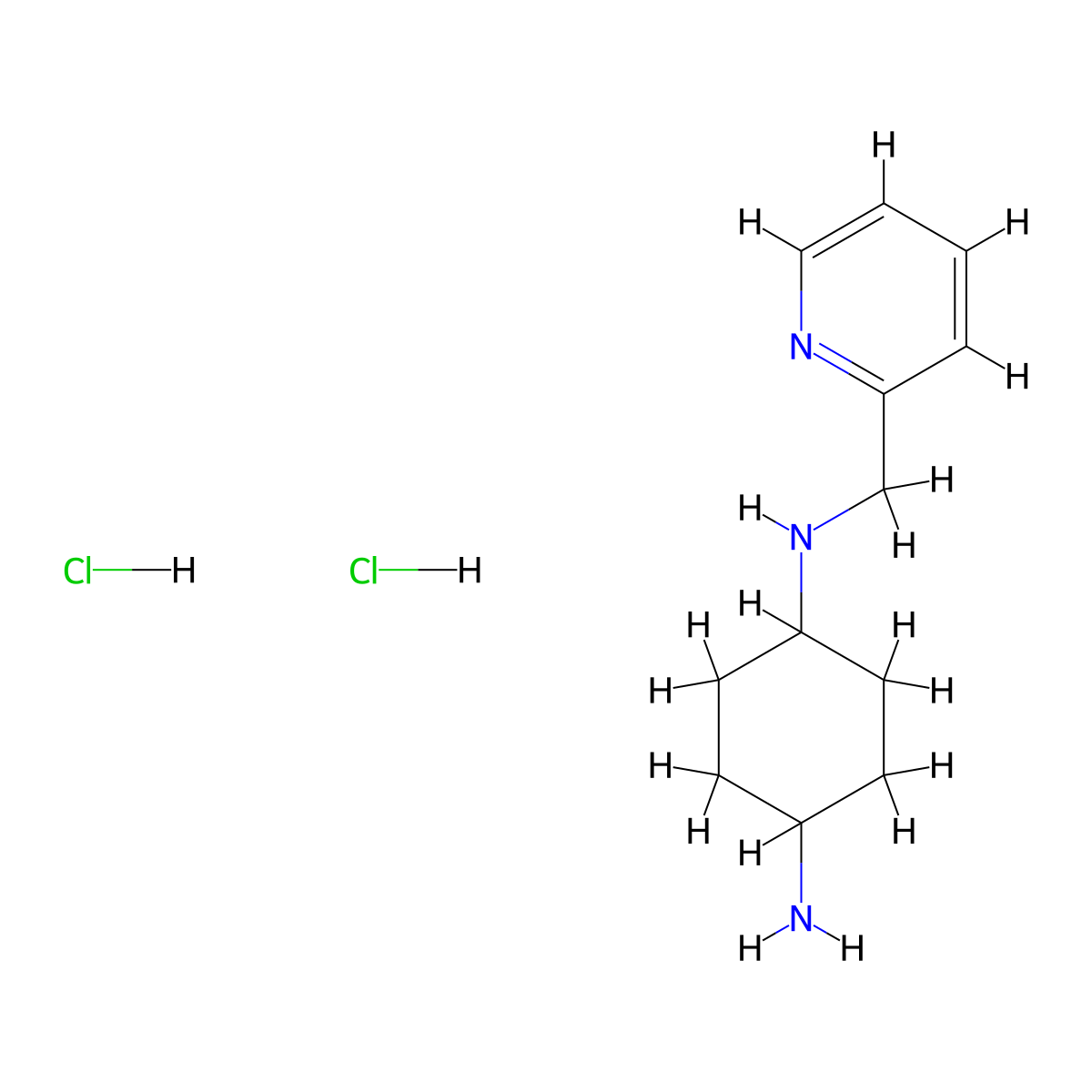 (1R*,4R*)-N1-(Pyridin-2-ylmethyl)cyclohexane-1,4-diamine dihydrochloride molecular structure, CAS 1286274-38-1