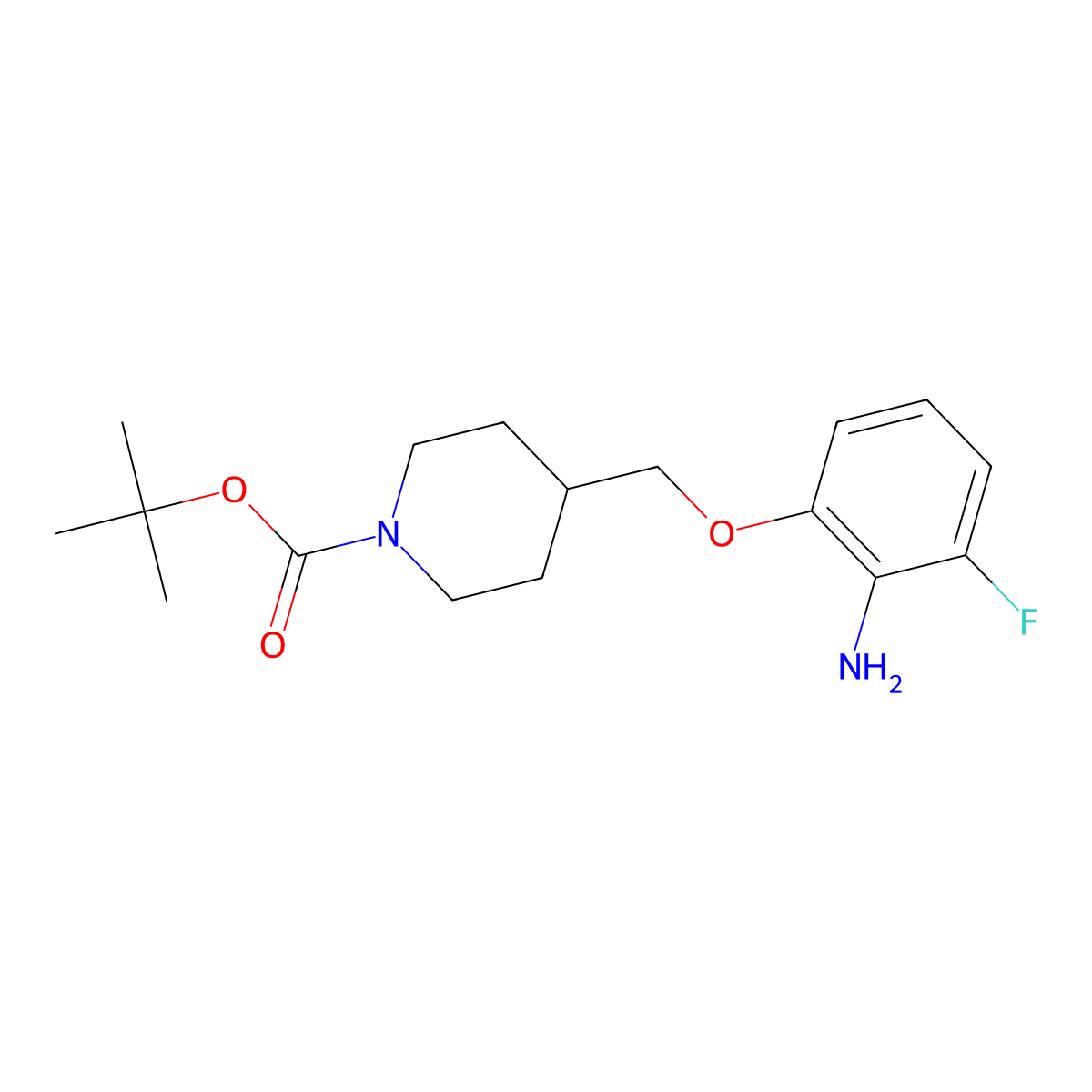 tert-Butyl 4-[(2-amino-3-fluorophenoxy)methyl]piperidine-1-carboxylate molecular structure, CAS 1286274-39-2