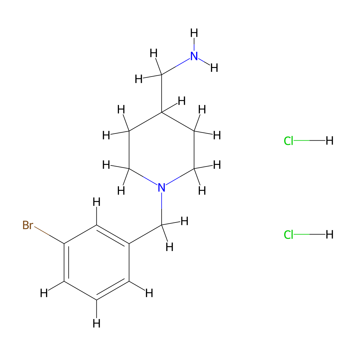 [1-(3-Bromobenzyl)piperidin-4-yl]methanamine dihydrochloride molecular structure, CAS 1286274-41-6