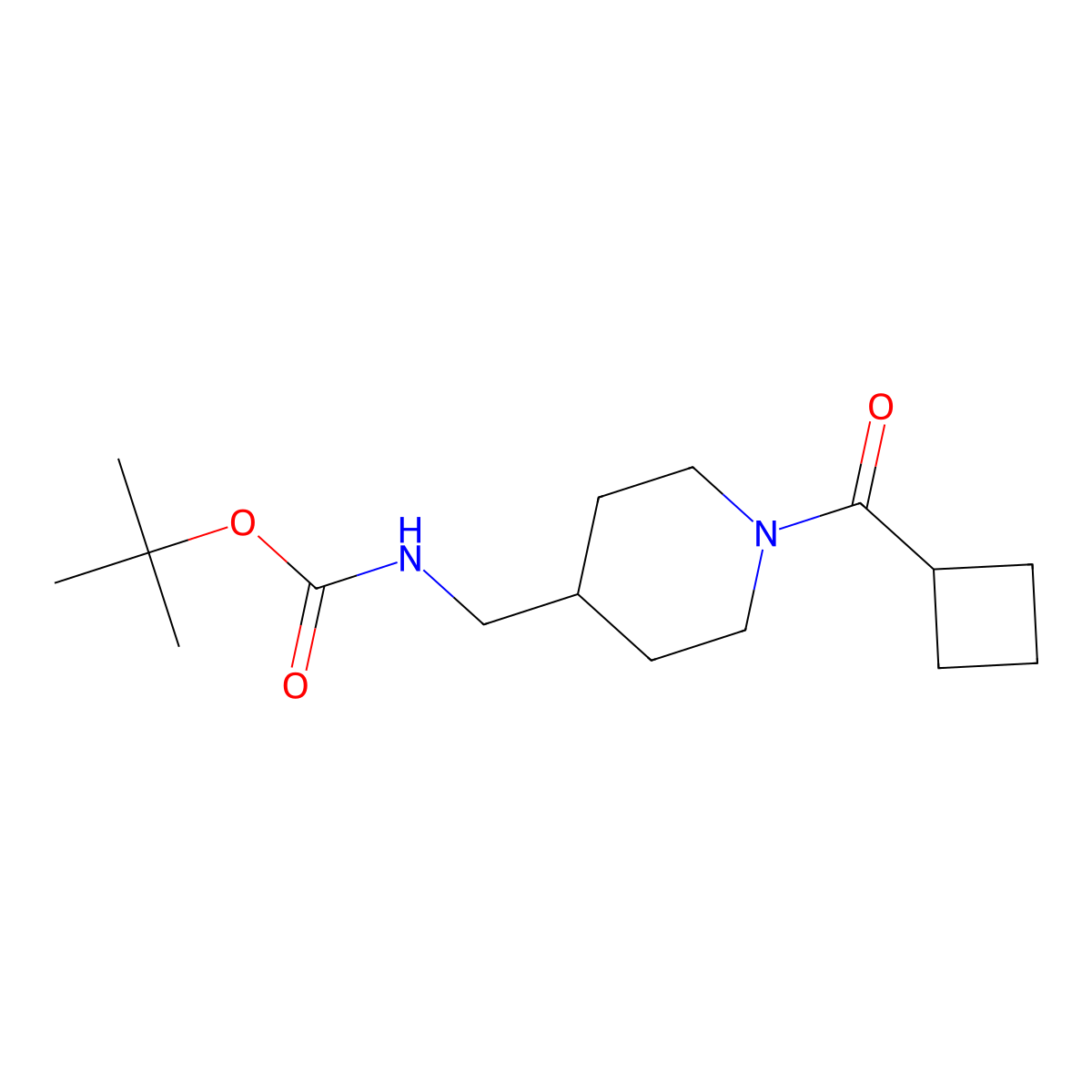 tert-Butyl [1-(cyclobutanecarbonyl)piperidin-4-yl]methylcarbamate molecular structure, CAS 1286274-45-0