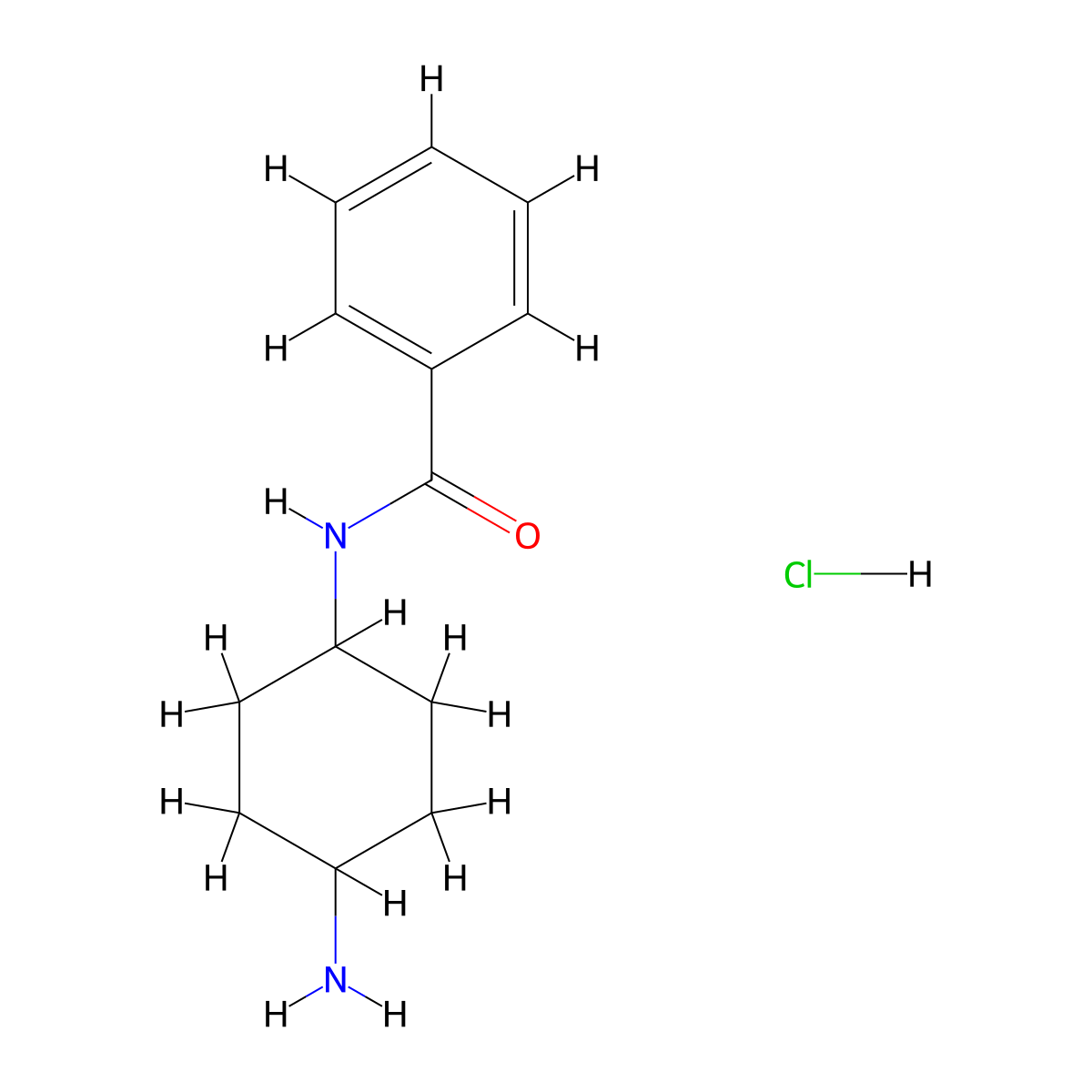 N-[(1R*,4R*)-4-Aminocyclohexyl]benzamidehydrochloride molecular structure, CAS 1286274-46-1