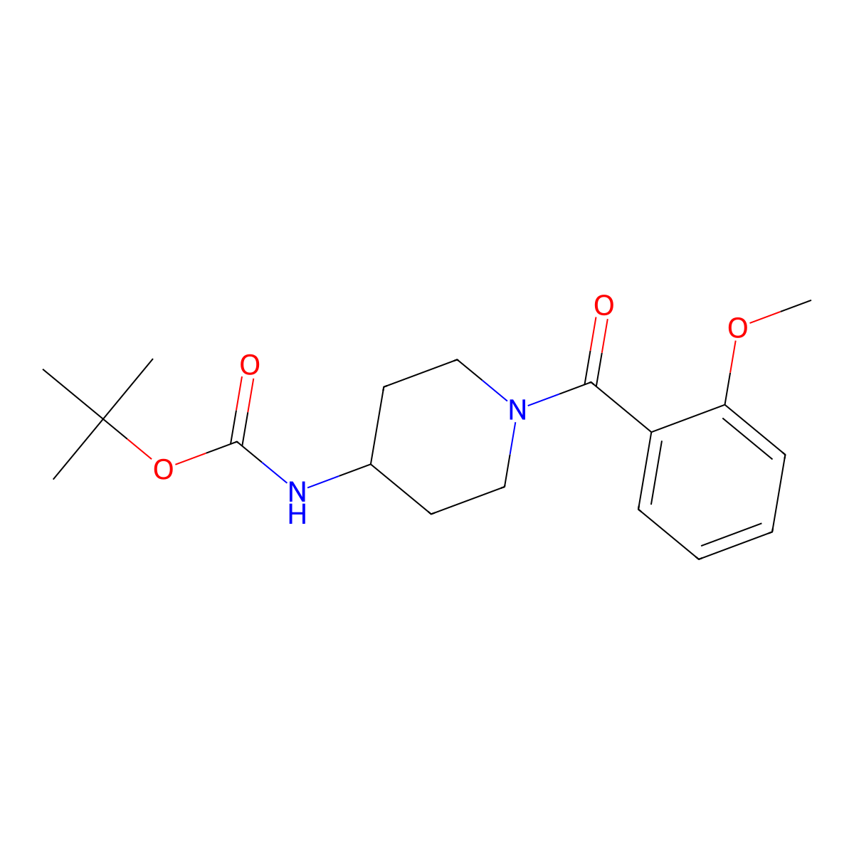 tert-Butyl 1-(2-methoxybenzoyl)piperidin-4-ylcarbamate molecular structure, CAS 1286274-52-9