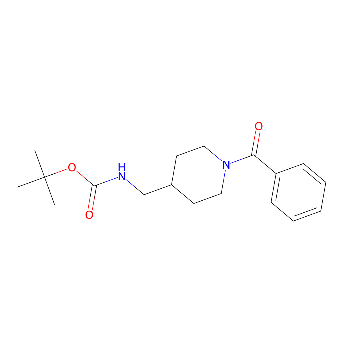 tert-Butyl [(1-benzoylpiperidin-4-yl)methyl]carbamate molecular structure, CAS 1286274-57-4