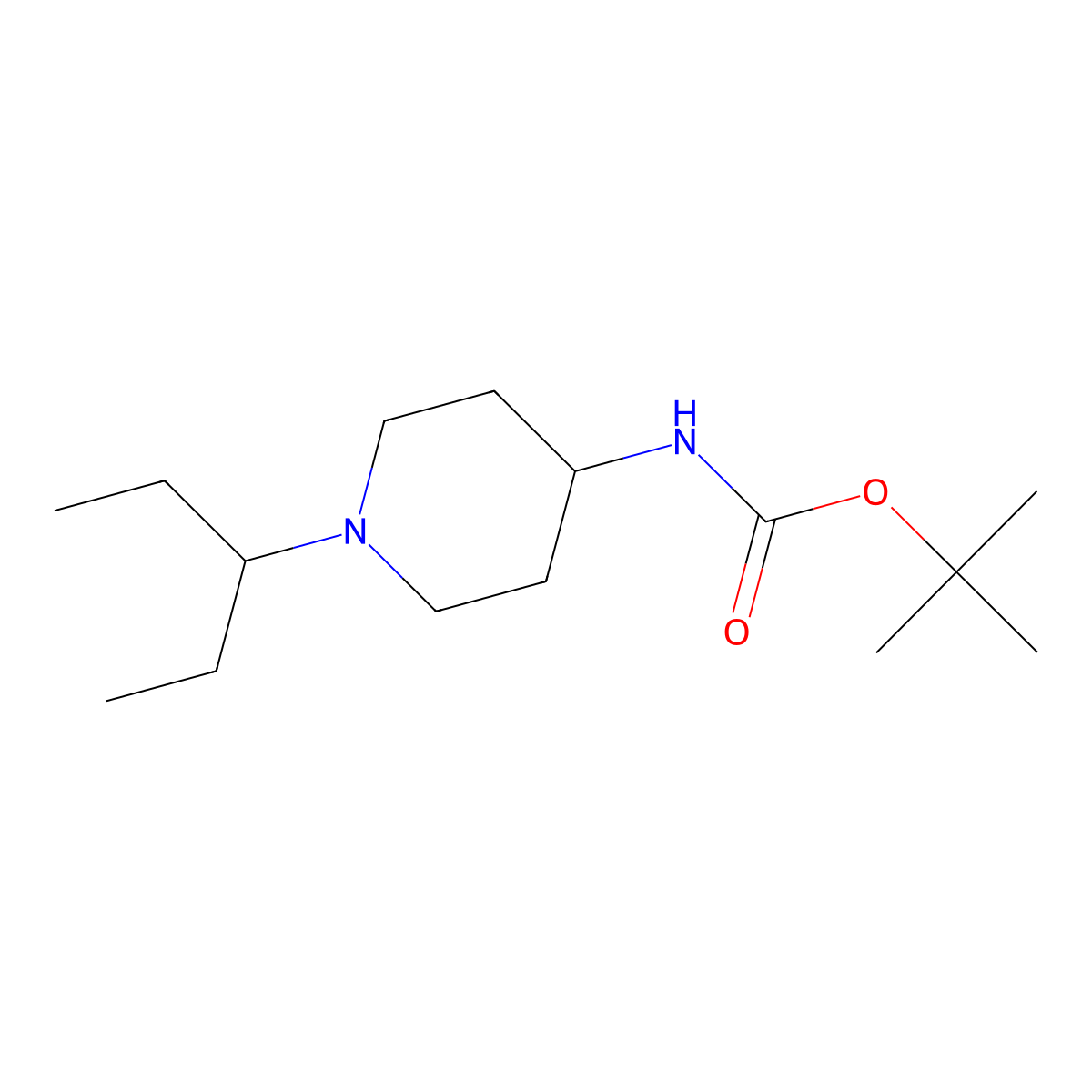 tert-Butyl 1-(pentan-3-yl)piperidin-4-ylcarbamate molecular structure, CAS 1286274-61-0