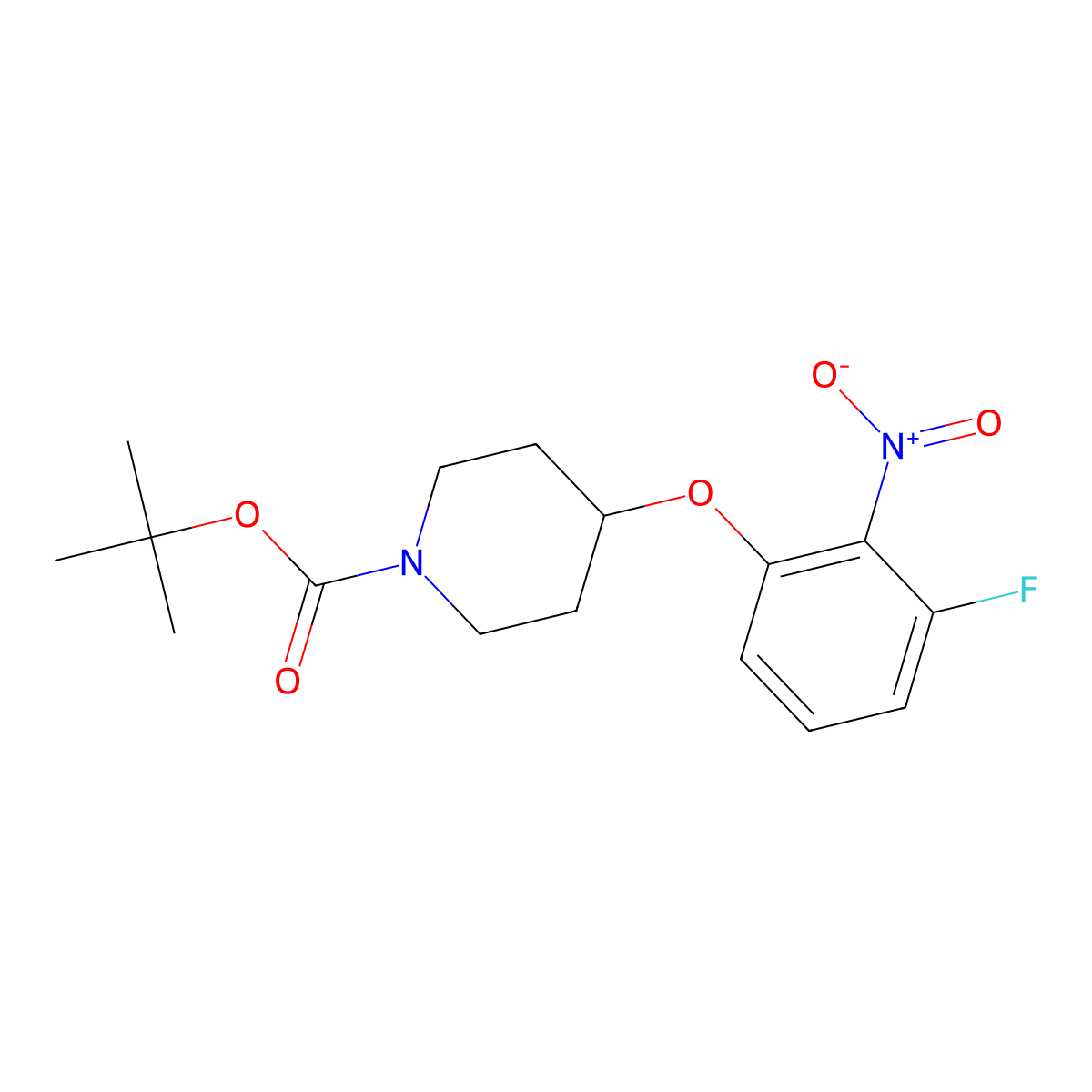 tert-Butyl 4-(3-fluoro-2-nitrophenoxy)piperidine-1-carboxylate molecular structure, CAS 1286274-62-1