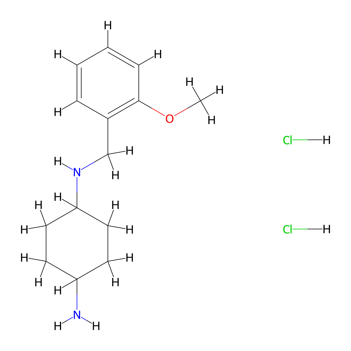 (1R*,4R*)-N1-(2-Methoxybenzyl)cyclohexane-1,4-diamine dihydrochloride molecular structure, CAS 1286274-72-3