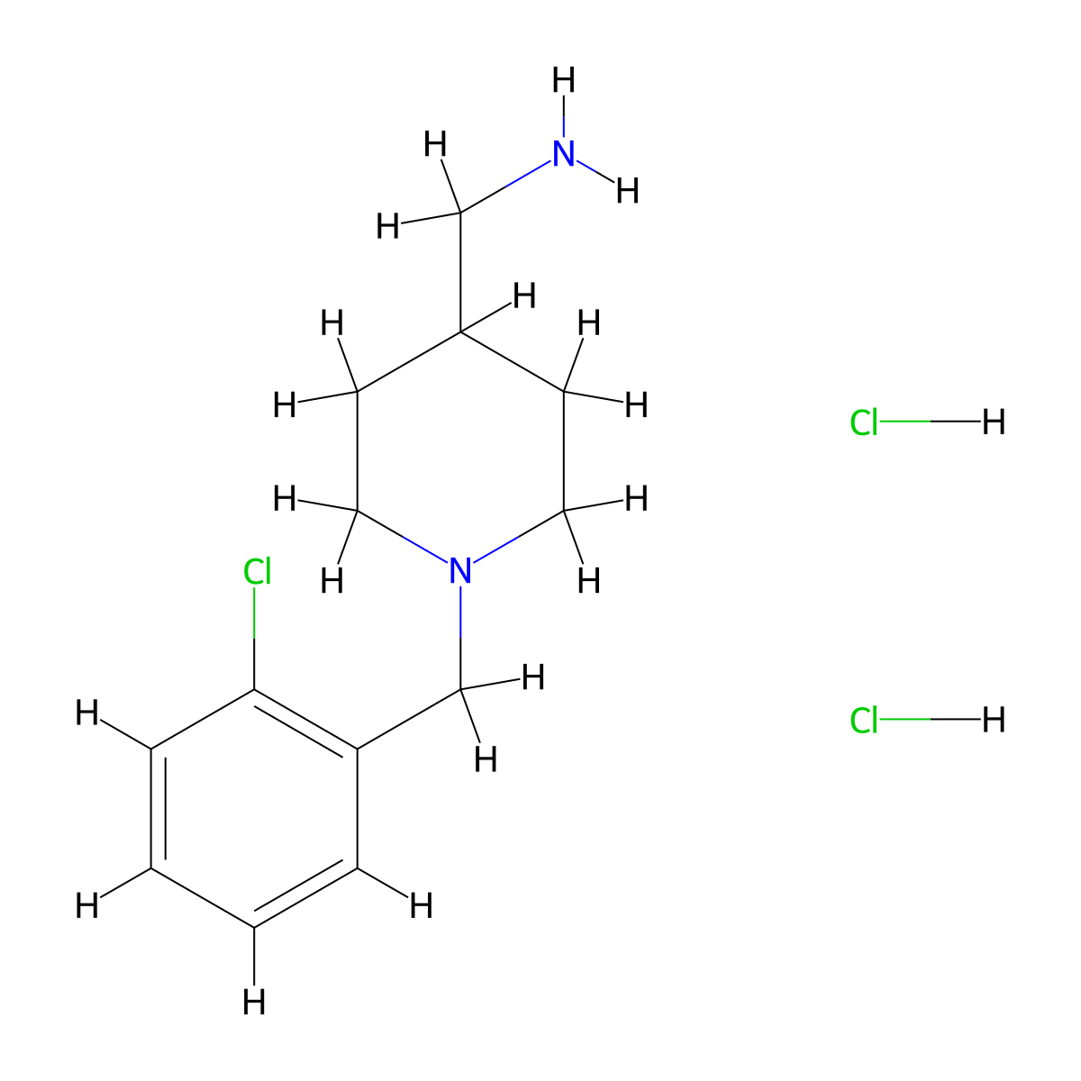 [1-(2-Chlorobenzyl)piperidin-4-yl]methanamine dihydrochloride molecular structure, CAS 1286274-78-9