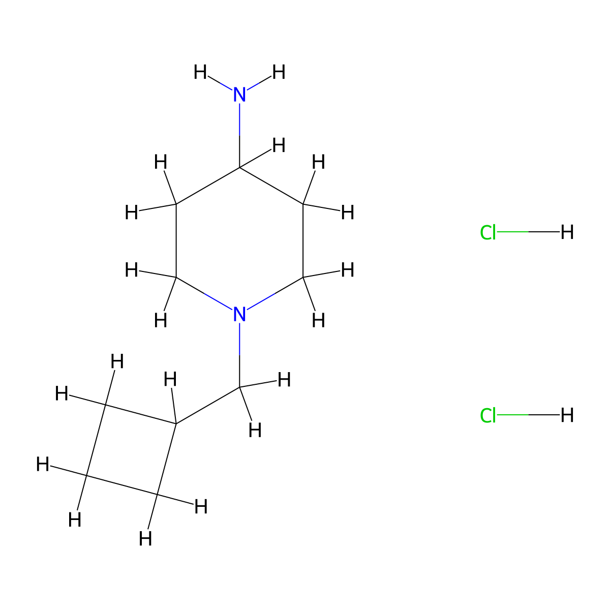 1-(Cyclobutylmethyl)piperidin-4-amine dihydrochloride molecular structure, CAS 1286274-85-8