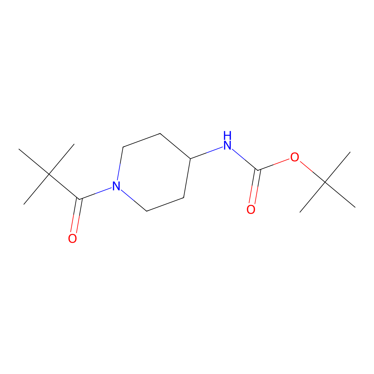 4-(N-BOC-Amino)-1-(pivaloyl)piperidine molecular structure, CAS 1286274-87-0