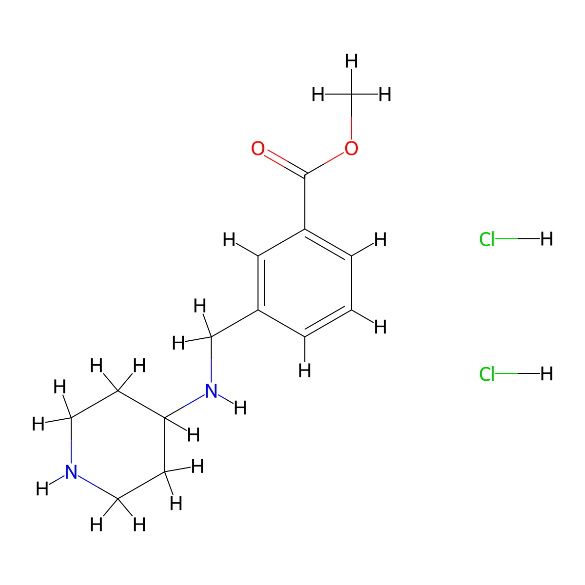 Methyl 3-[(piperidin-4-ylamino)methyl]benzoate dihydrochloride molecular structure, CAS 1286274-88-1