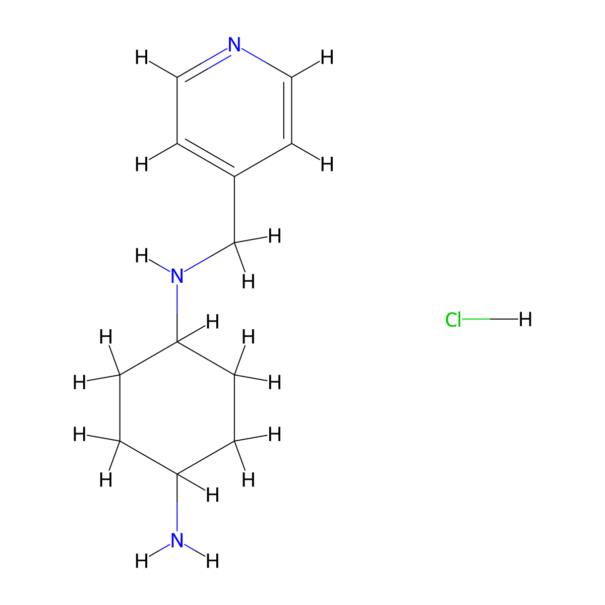 trans-N1-(Pyridin-4-ylmethyl)cyclohexane-1,4-diamine hydrochloride molecular structure, CAS 1286274-93-8