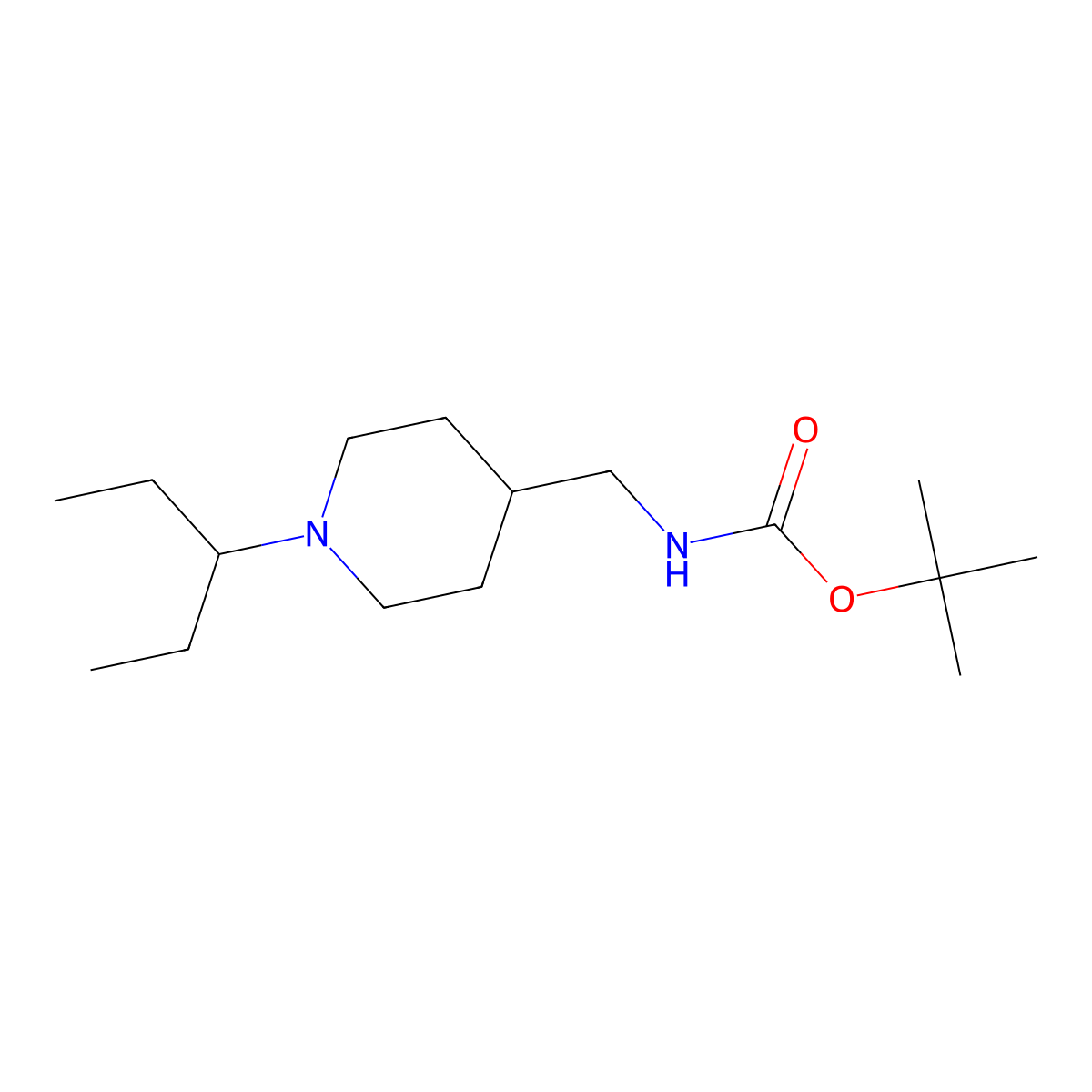 tert-Butyl [1-(pentan-3-yl)piperidin-4-yl]methylcarbamate molecular structure, CAS 1286275-01-1