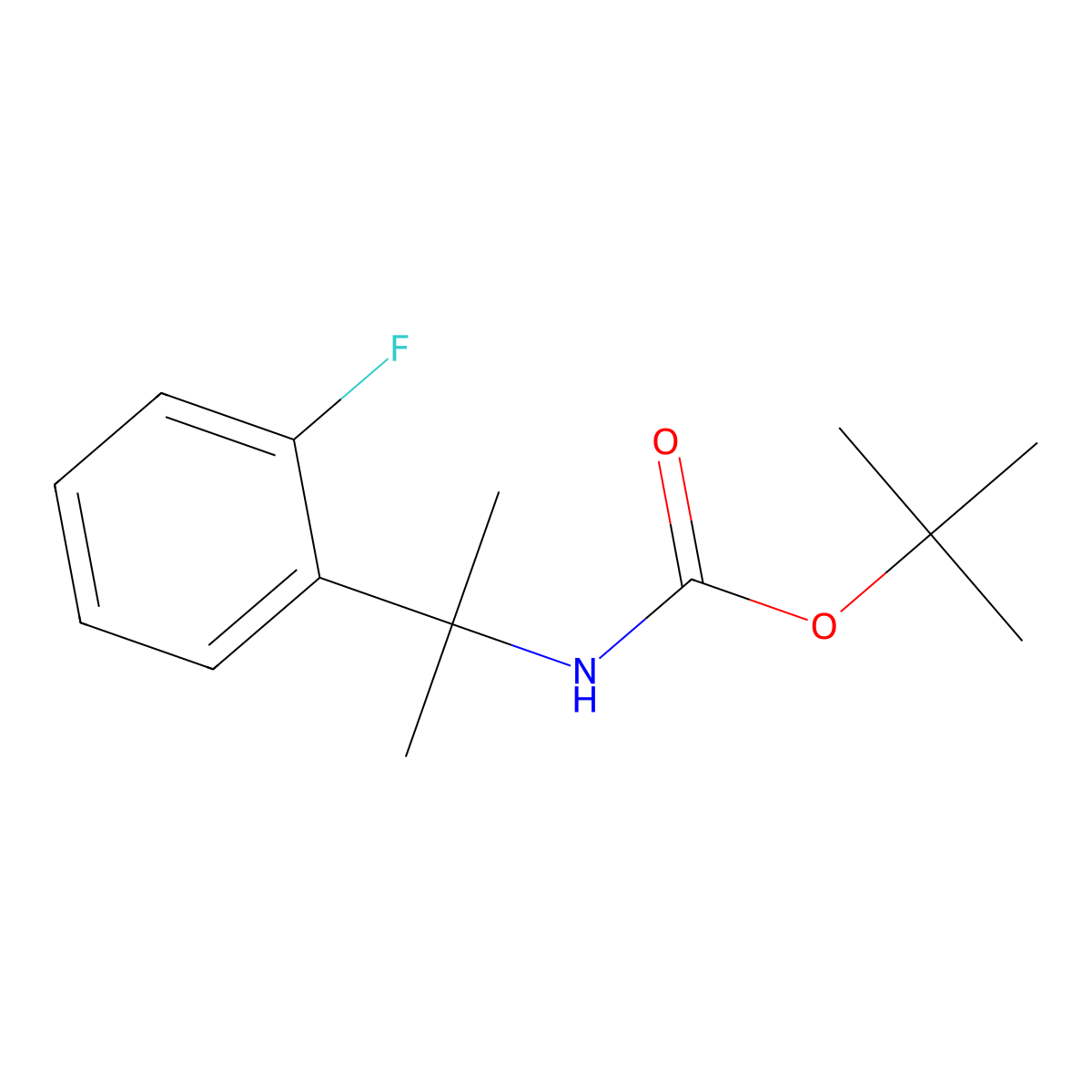 tert-Butyl N-[2-(2-fluorophenyl)propan-2-yl]carbamate molecular structure, CAS 1286275-05-5