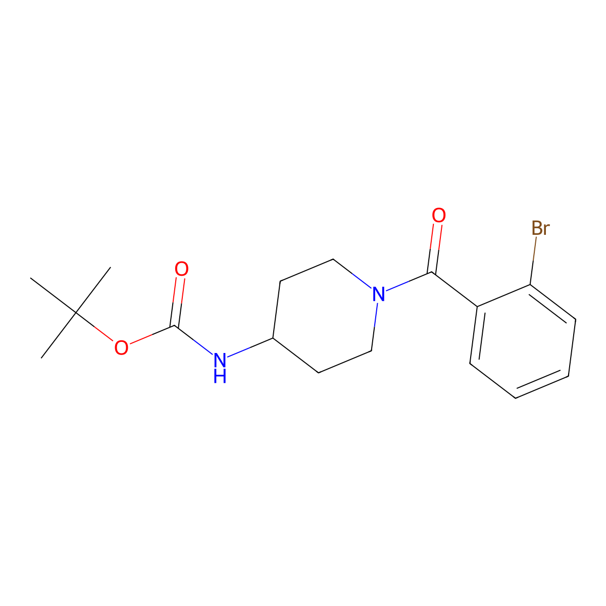 tert-Butyl 1-(2-bromobenzoyl)piperidin-4-ylcarbamate molecular structure, CAS 1286275-10-2