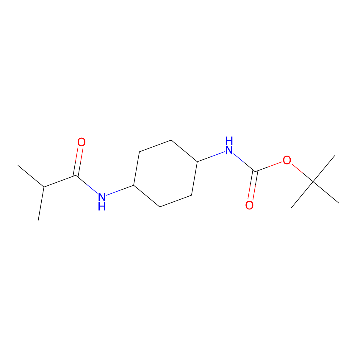tert-Butyl (1R*,4R*)-4-isobutyramidocyclohexylcarbamate molecular structure, CAS 1286275-29-3