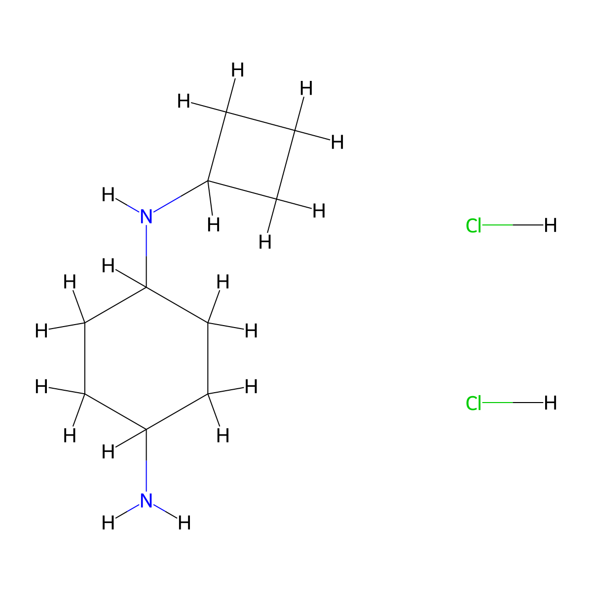 (1R*,4R*)-N1-Cyclobutylcyclohexane-1,4-diamine dihydrochloride molecular structure, CAS 1286275-41-9