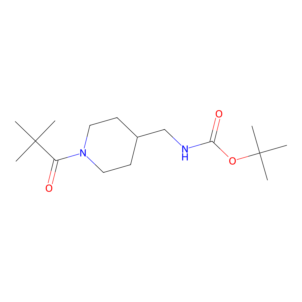 tert-Butyl [(1-pivaloylpiperidin-4-yl)methyl]carbamate molecular structure, CAS 1286275-67-9
