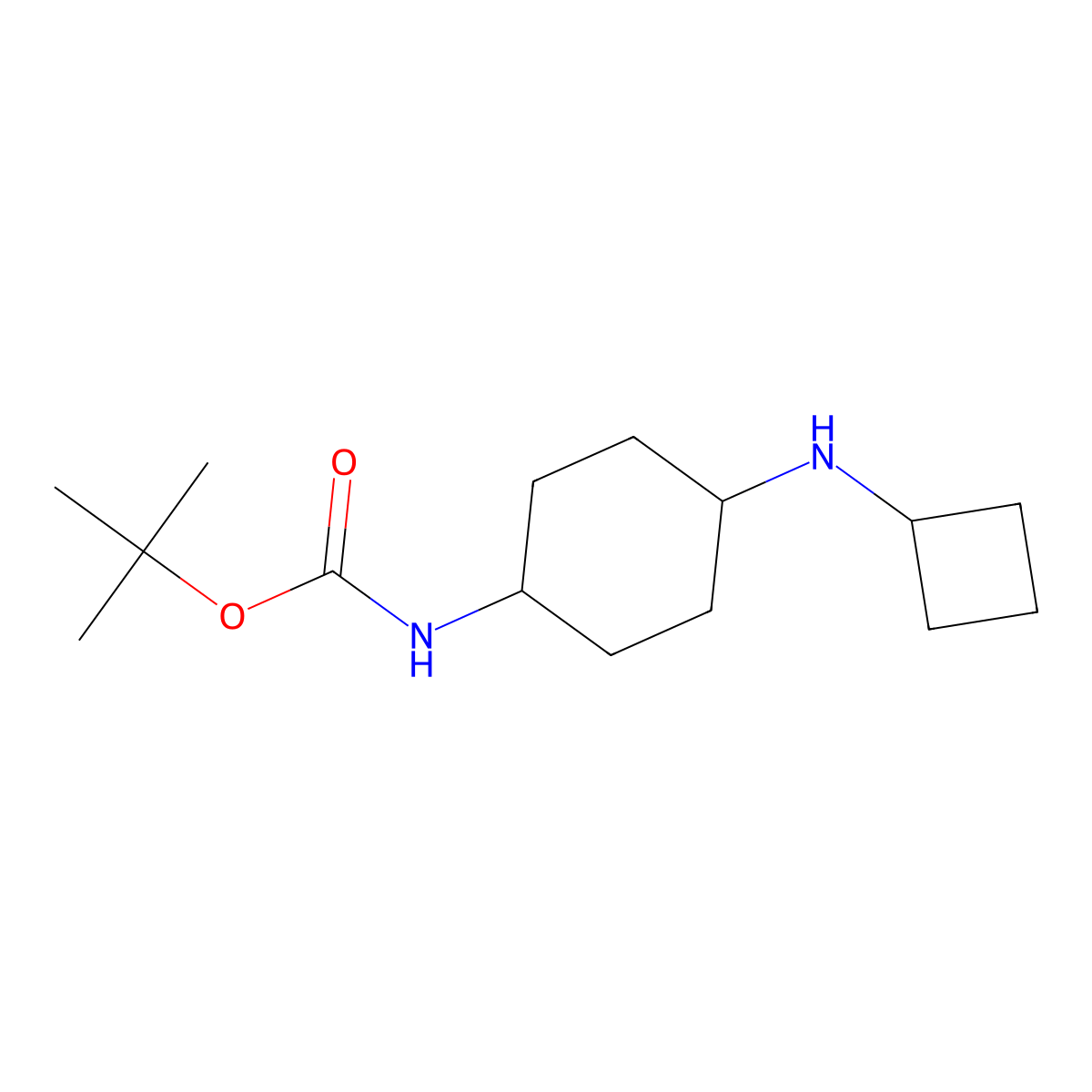 tert-Butyl (1R*,4R*)-4-(cyclobutylamino)cyclohexylcarbamate molecular structure, CAS 1286275-75-9