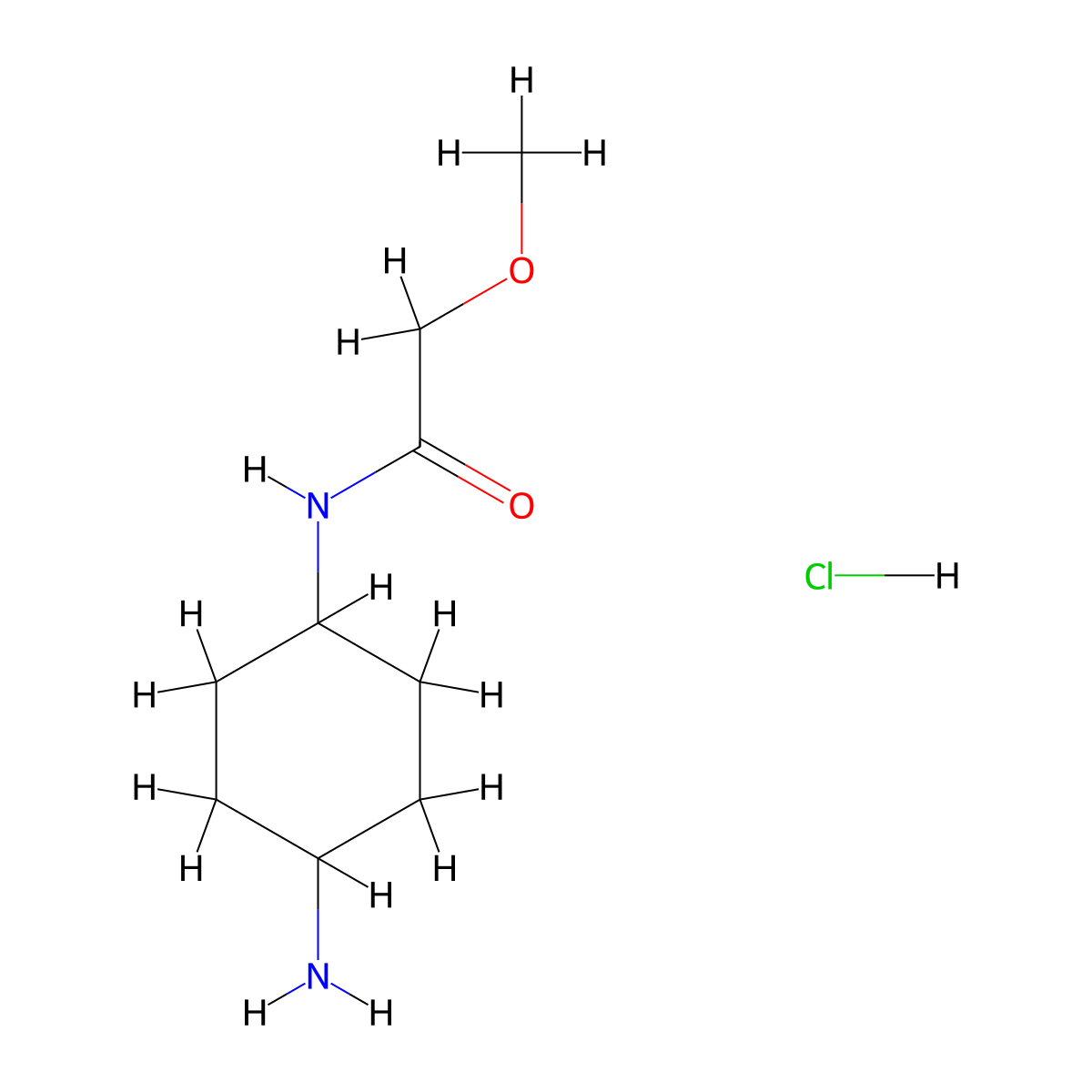 rac-2-methoxy-N-[(1r,4r)-4-aminocyclohexyl]acetamide hydrochloride molecular structure, CAS 1286275-78-2