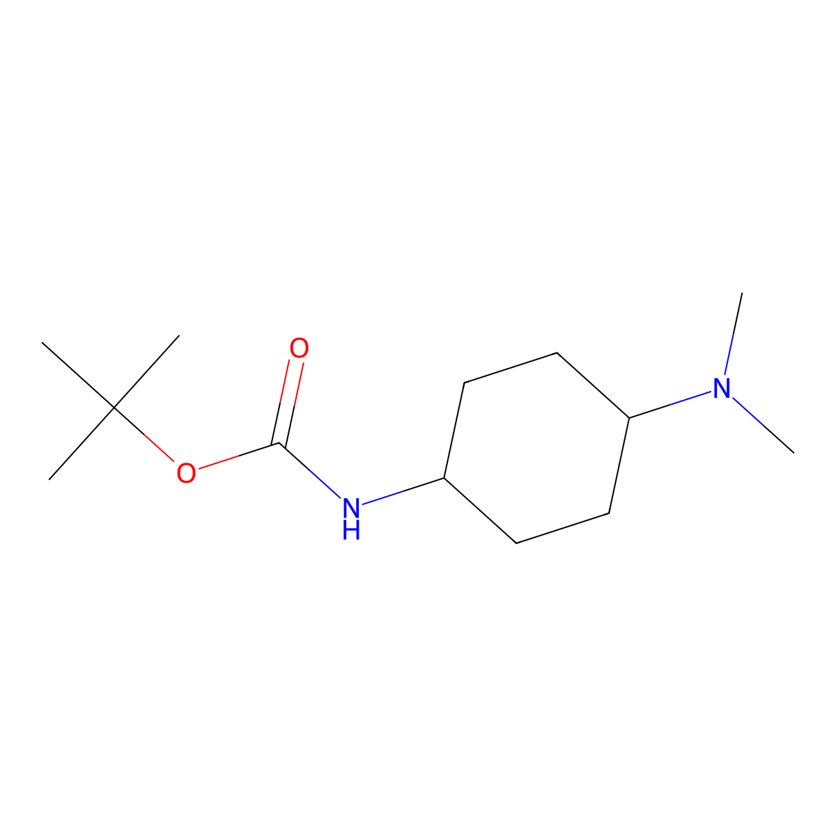 tert-Butyl trans-N-[4-(dimethylamino)cyclohexyl]carbamate molecular structure, CAS 1286275-84-0
