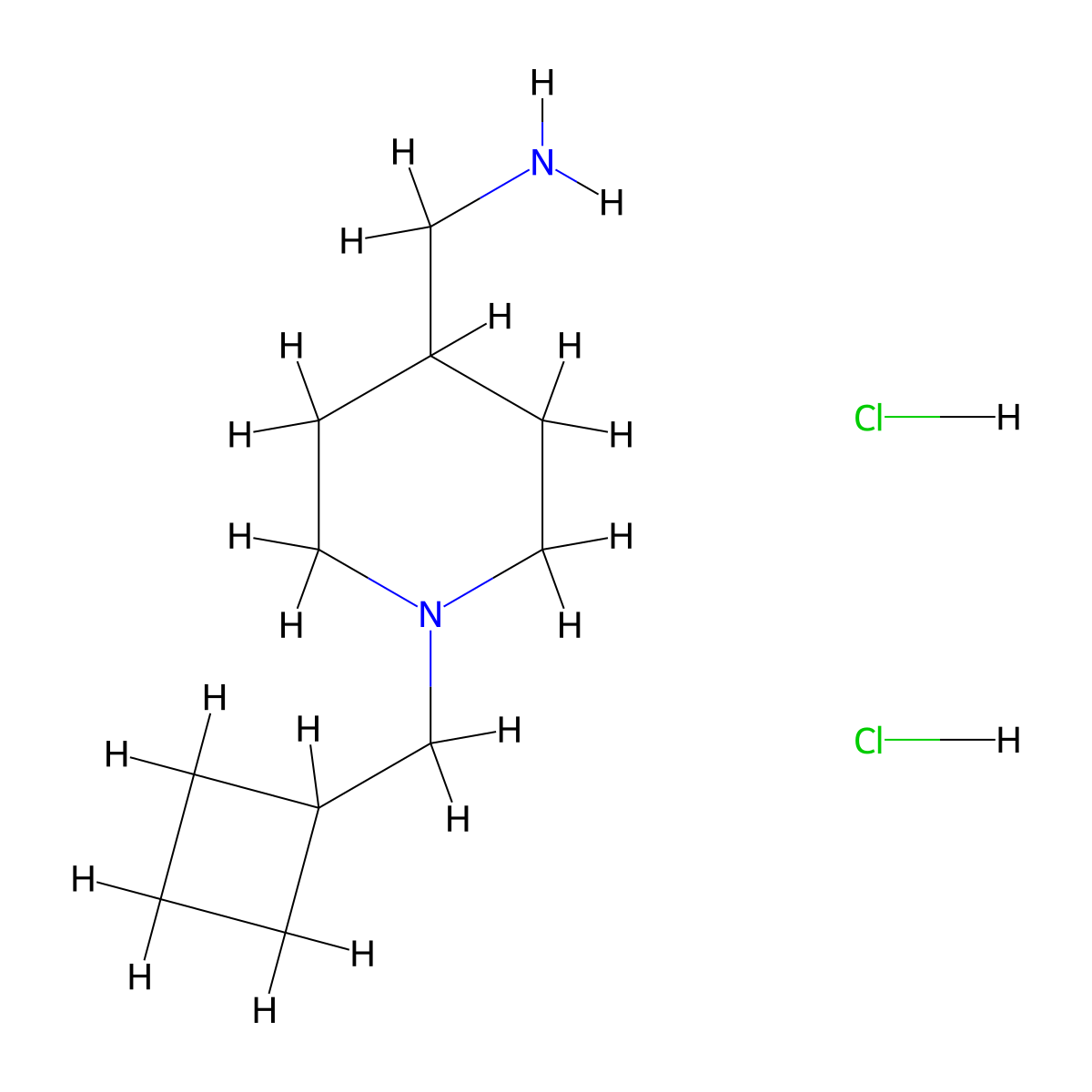 [1-(Cyclobutylmethyl)piperidin-4-yl]methanamine dihydrochloride molecular structure, CAS 1286275-87-3