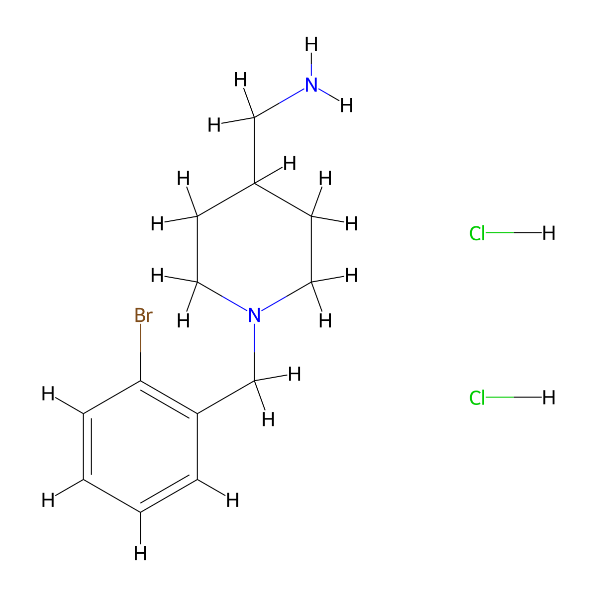 [1-(2-Bromobenzyl)piperidin-4-yl]methanamine dihydrochloride molecular structure, CAS 1286275-88-4