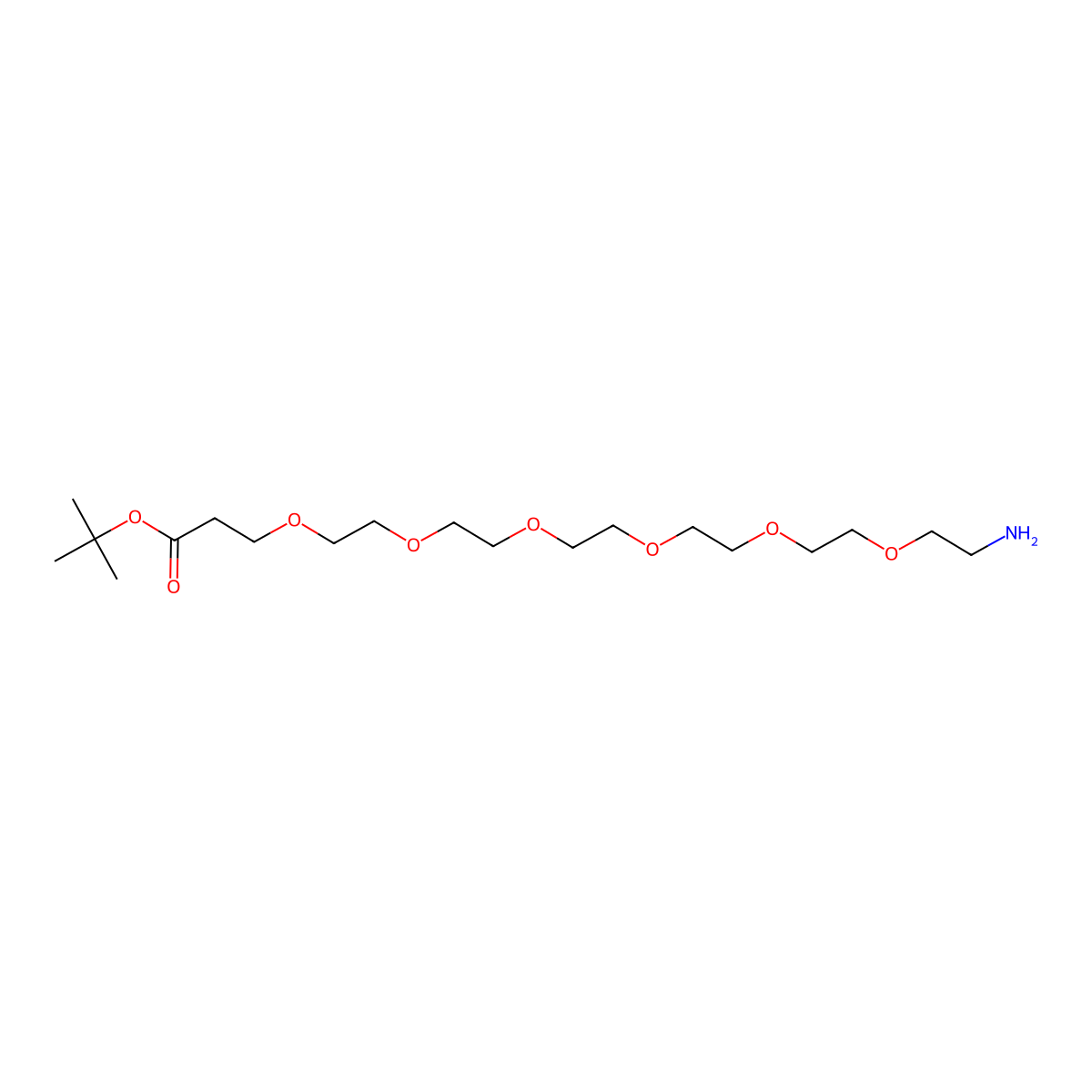 Amino-PEG6-t-butyl ester molecular structure, CAS 1286281-32-0