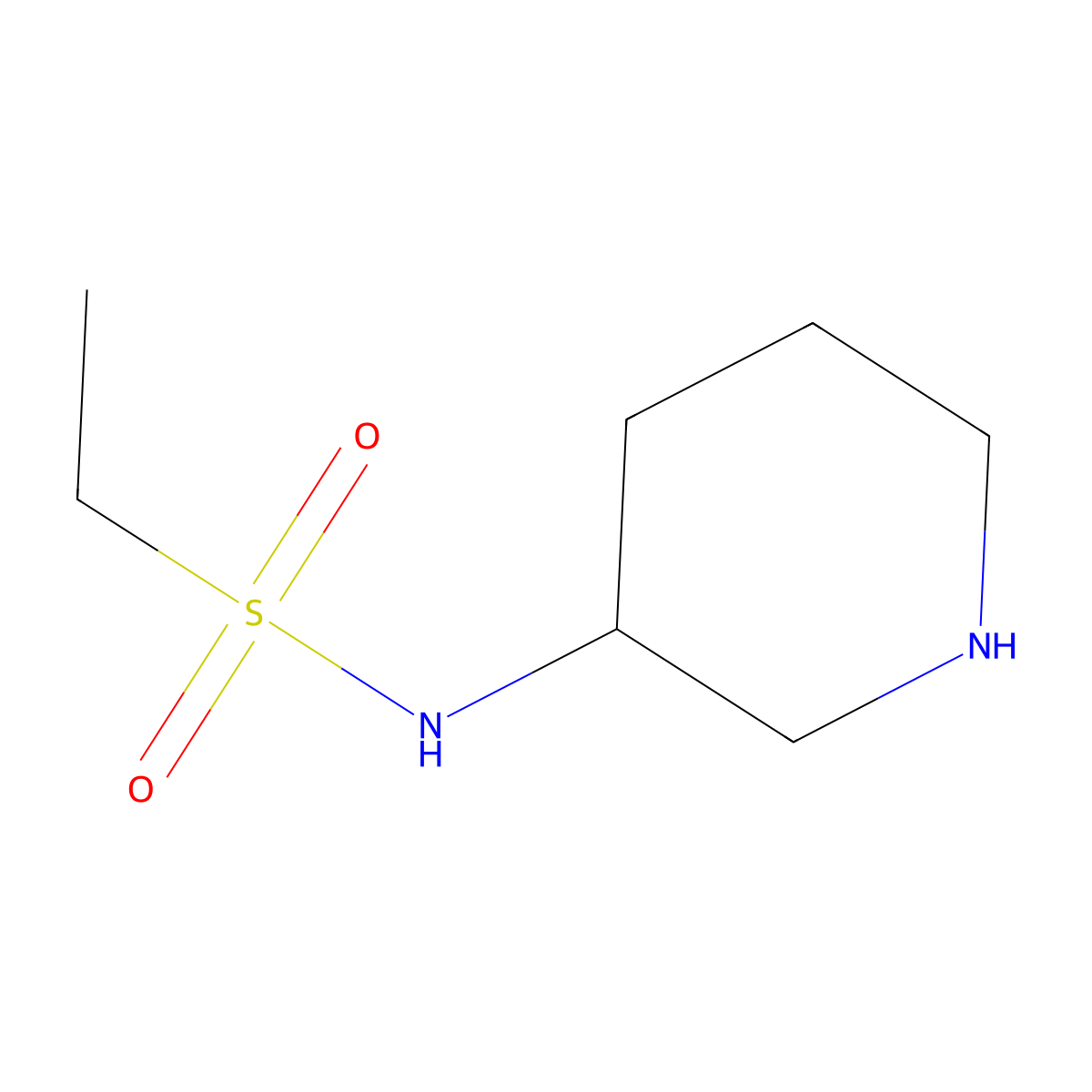 N-[(3R)-Piperidin-3-yl]ethane-1-sulfonamide molecular structure, CAS 1286317-26-7
